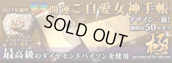 画像1: ラスト１点！即納可能！！オリジナル最高級ダイヤモンドパイソン【開運ご自愛手帳カバー】A５サイズ６穴タイプ (1)