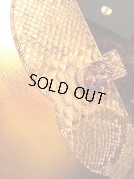 画像5: ラスト１点！即納可能！！オリジナル最高級ダイヤモンドパイソン【開運ご自愛手帳カバー】A５サイズ６穴タイプ (5)