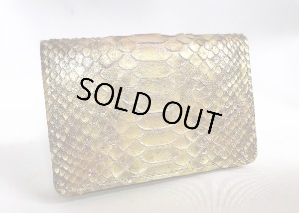 画像9: 最高級オリジナル【自分自神名刺入れ】ダイヤモンドパイソンゴールド名刺入れ (9)