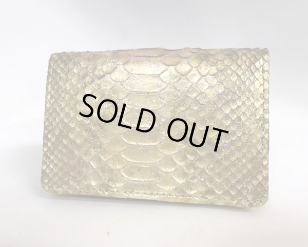 画像5: 最高級オリジナル【自分自神名刺入れ】ダイヤモンドパイソンゴールド名刺入れ (5)