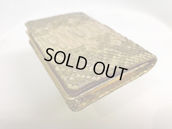 画像6: 最高級オリジナル【自分自神名刺入れ】ダイヤモンドパイソンゴールド名刺入れ (6)