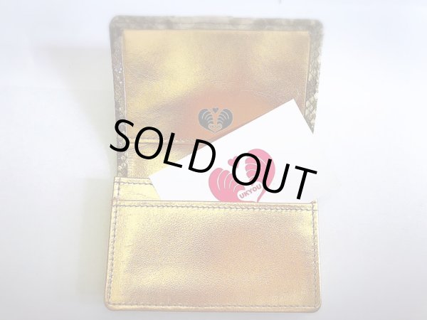 画像7: 最高級オリジナル【自分自神名刺入れ】ダイヤモンドパイソンゴールド名刺入れ (7)