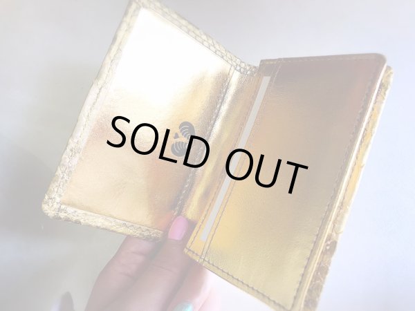 画像11: 最高級オリジナル【自分自神名刺入れ】ダイヤモンドパイソンゴールド名刺入れ (11)