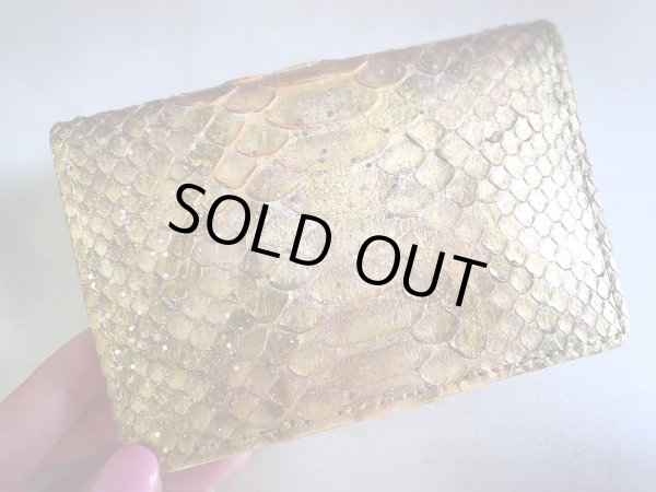 画像12: 最高級オリジナル【自分自神名刺入れ】ダイヤモンドパイソンゴールド名刺入れ (12)