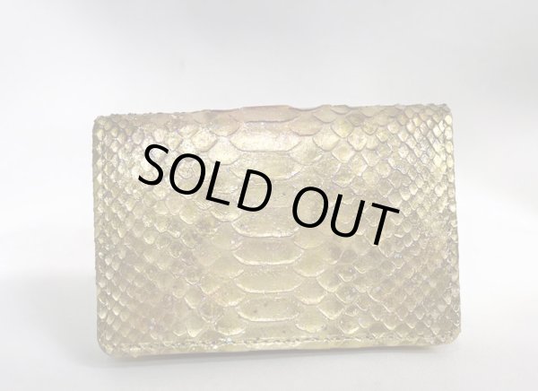 画像4: 最高級オリジナル【自分自神名刺入れ】ダイヤモンドパイソンゴールド名刺入れ (4)