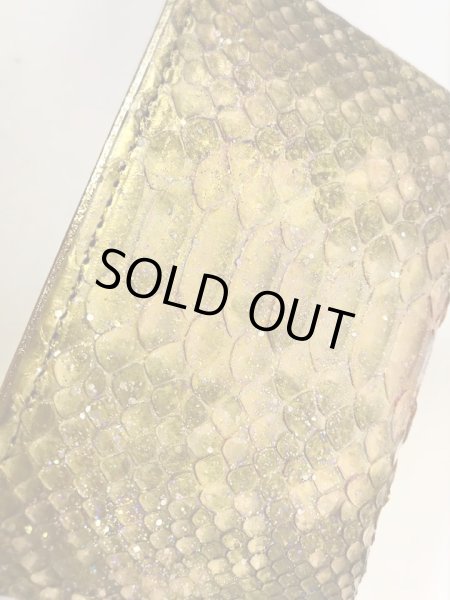 画像8: 最高級オリジナル【自分自神名刺入れ】ダイヤモンドパイソンゴールド名刺入れ (8)